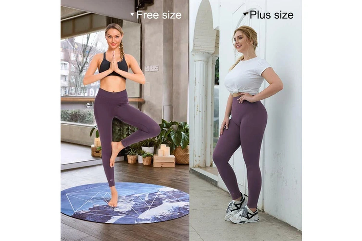 Women’s High-Waist Fitness Leggings – 3-Pack Aussie Active Bundle (Purple)