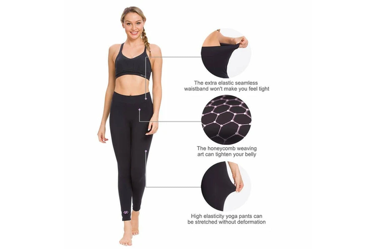 Women’s High-Waist Fitness Leggings – 3-Pack Aussie Active Bundle (Black)