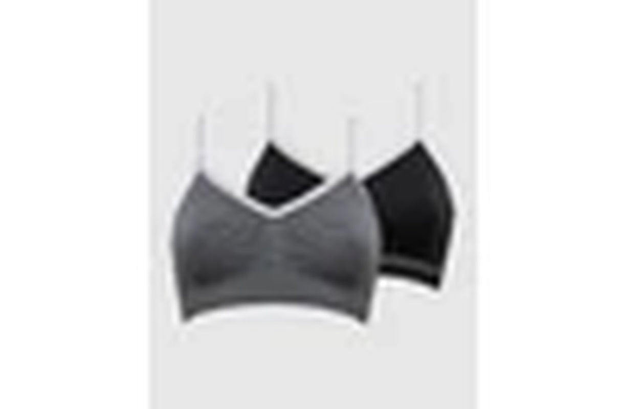 Billet Doux Zen Attitude Crop Top Style Wirefree Bralette - 2 Pack