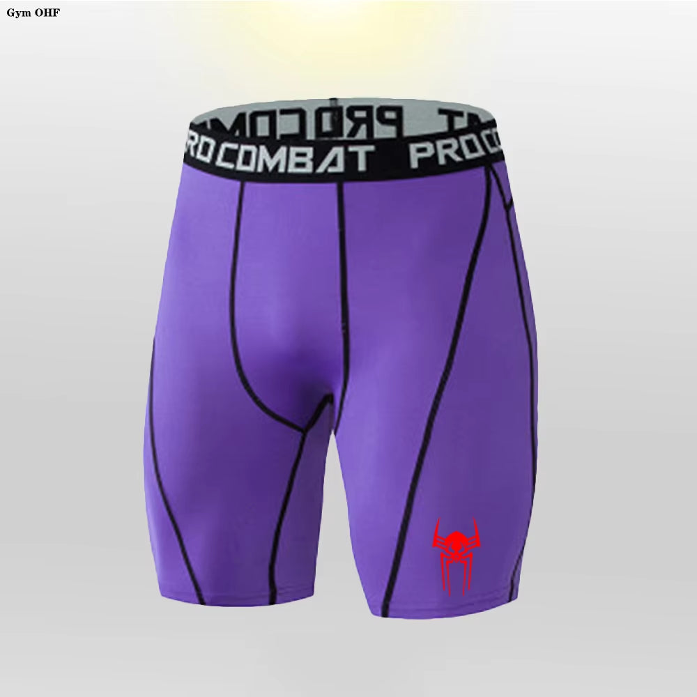 Men Compress Bodybuilding Shorts Fitness Compression Leggings Workout Inseam Outfit Male Muscle Alive Elastic Skinny Tights MMA