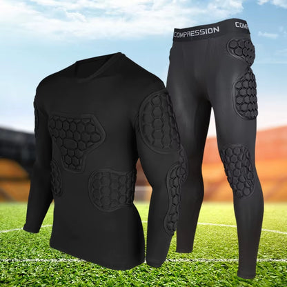 Professional Goalkeeper Armor Uniforms Football Goalkeeper Jerseys Thicken EVA Sponge Elbow Goalkeeper Sports Uniforms