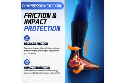 2 Pairs of Miracle Compression Socks - Medium