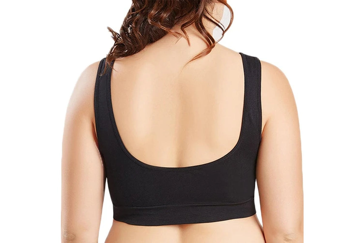 3Pcs Womens Seamless Comfortable Yoga Sports Lace Bras-White, Cuticolour, Black