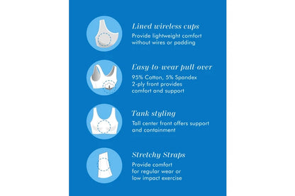 Bestform Wirefree Cotton Sports Crop Top Bra (3 Pack)