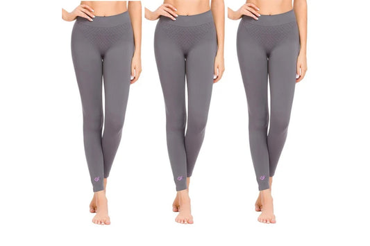 Women’s High-Waist Fitness Leggings – 3-Pack Aussie Active Bundle (Grey)