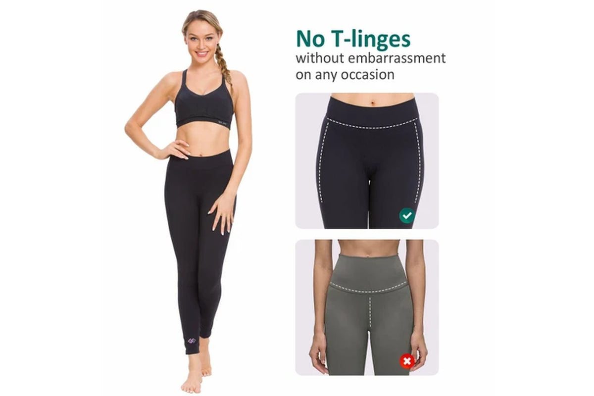 Women’s High-Waist Fitness Leggings – 3-Pack Aussie Active Bundle (Black)