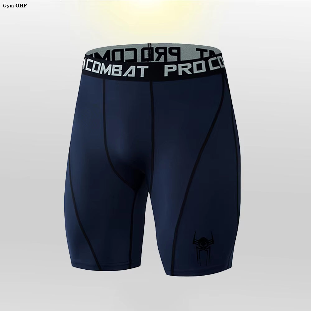 Men Compress Bodybuilding Shorts Fitness Compression Leggings Workout Inseam Outfit Male Muscle Alive Elastic Skinny Tights MMA