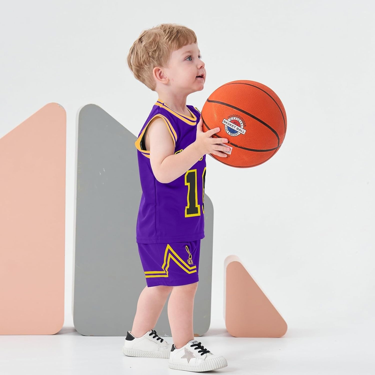 Kids Sports Shorts Sets Boys Jerseys Tracksuit 2 Piece Basketball Performance Tank Top and Mesh Shorts Set