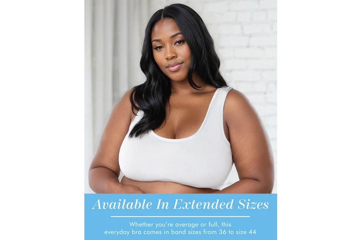 Bestform Wirefree Cotton Sports Crop Top Bra (3 Pack)