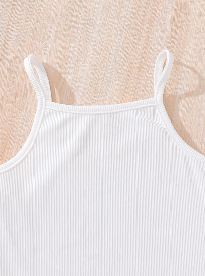 Girls Long Sleeve 3 Piece Outfits Graphic Crop Tee and Cami Top with Pants Set