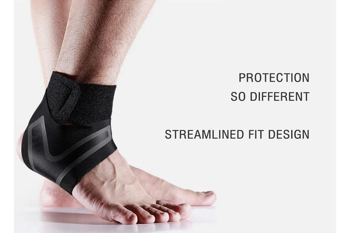 Ankle Support Brace Sports Adjustable Protector Compression Pain Relief (Extra Large Left)