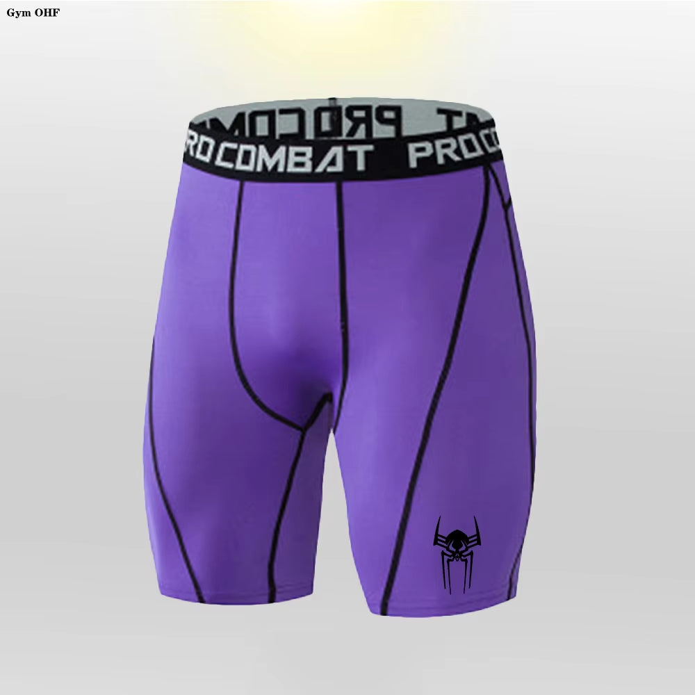 Men Compress Bodybuilding Shorts Fitness Compression Leggings Workout Inseam Outfit Male Muscle Alive Elastic Skinny Tights MMA