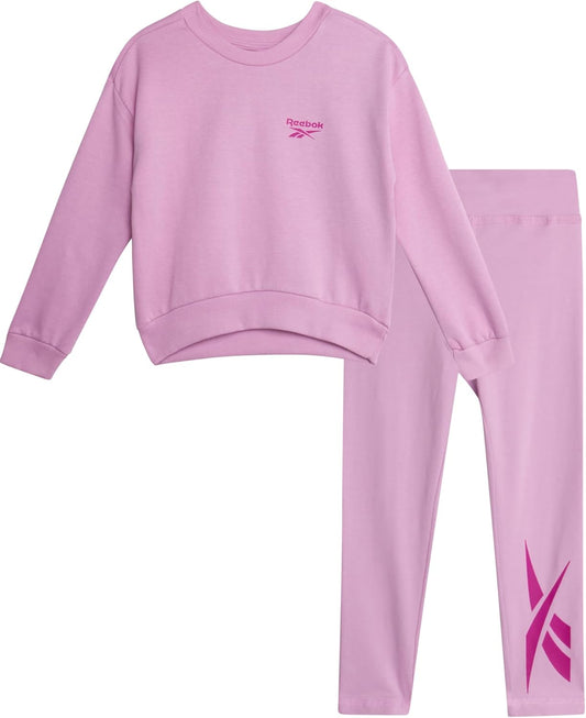 Girls' Legging Set - 2 Piece Performance Fleece Hoodie Sweatshirt and Leggings - Active Set for Toddlers/Girls, 2T-6X