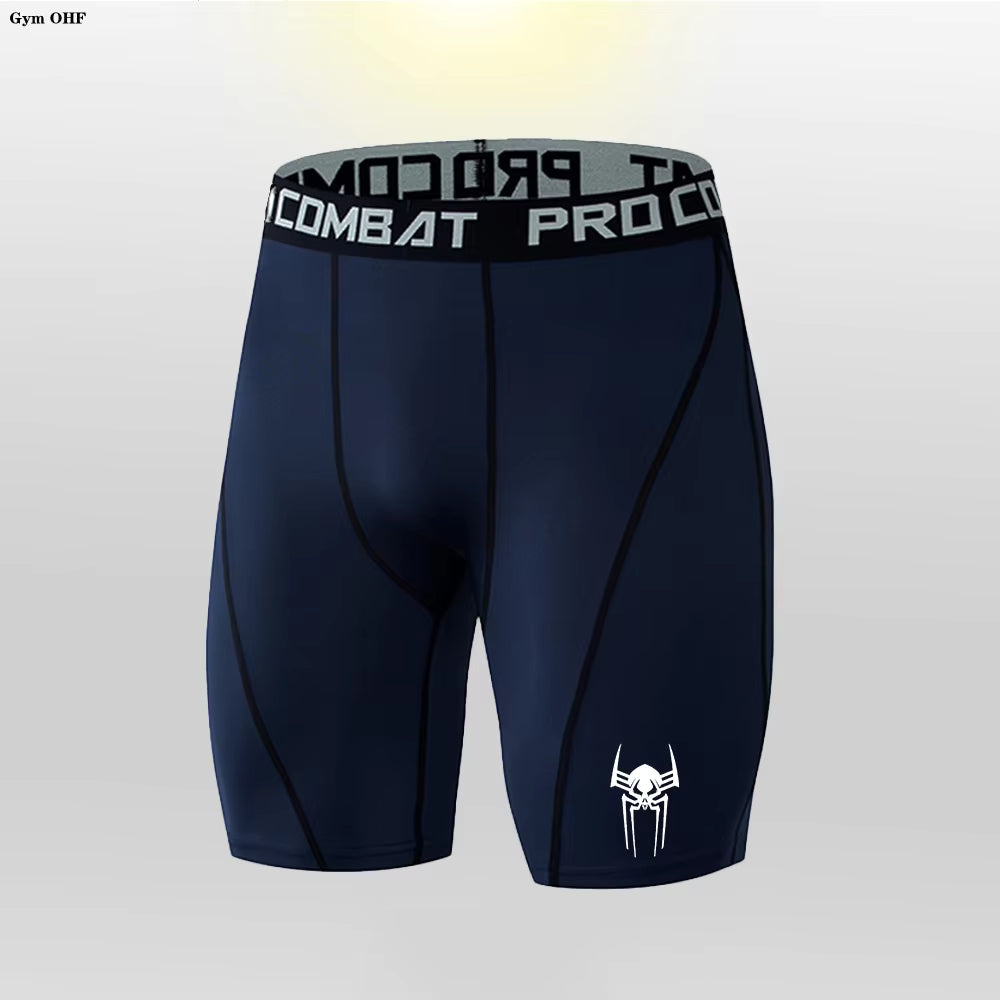 Men Compress Bodybuilding Shorts Fitness Compression Leggings Workout Inseam Outfit Male Muscle Alive Elastic Skinny Tights MMA