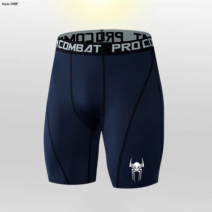 Men Compress Bodybuilding Shorts Fitness Compression Leggings Workout Inseam Outfit Male Muscle Alive Elastic Skinny Tights MMA