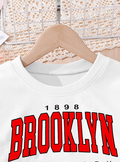 Girls Long Sleeve 3 Piece Outfits Graphic Crop Tee and Cami Top with Pants Set