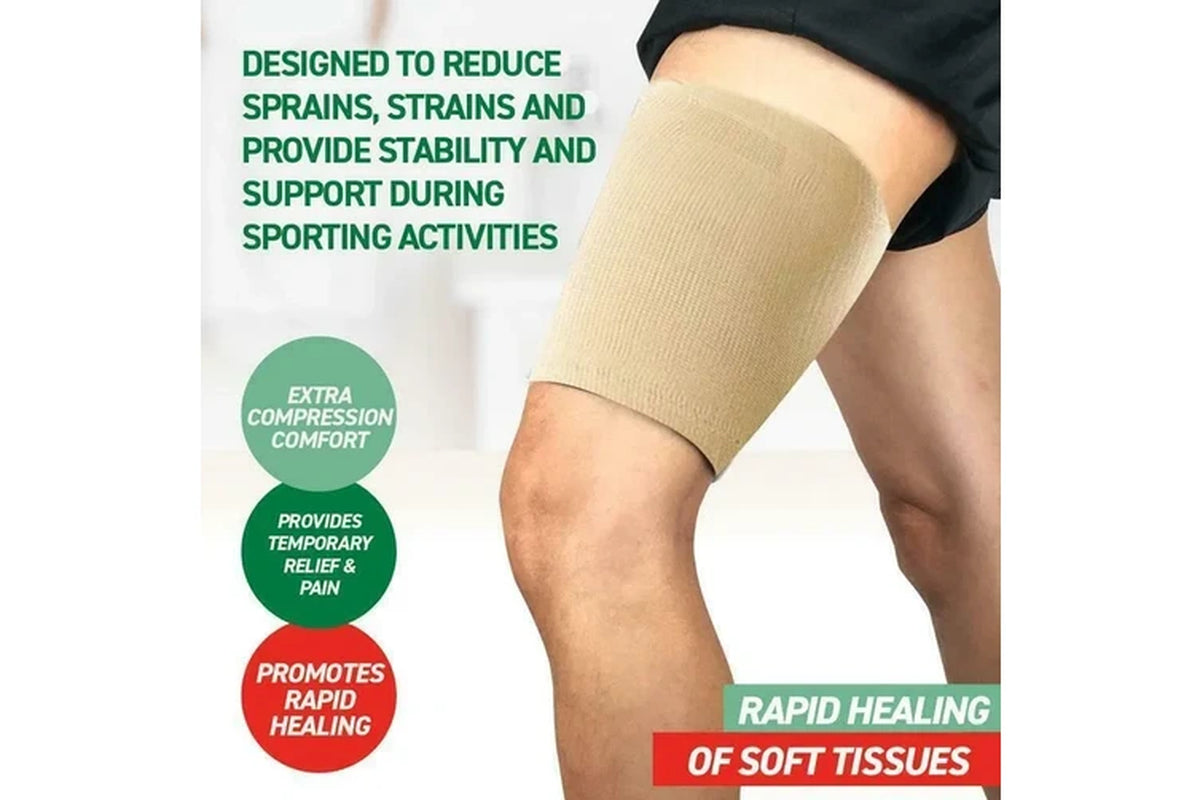 2 Pack Thigh Support Brace Compression for Strains and Stability