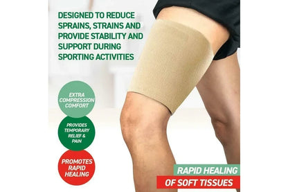 2 Pack Thigh Support Brace Compression for Strains and Stability