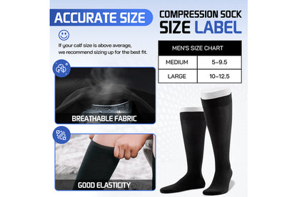 2 Pairs of Miracle Compression Socks - Medium