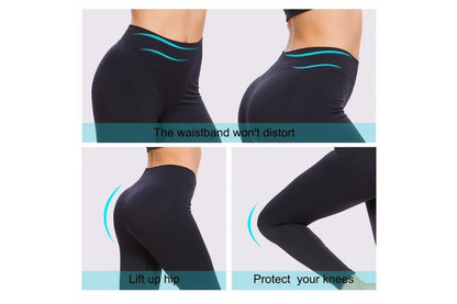 Women’s High-Waist Fitness Leggings – 3-Pack Aussie Active Bundle (Black)