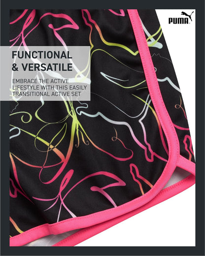 Girls Active Shorts Set - 2 Piece Performance Pullover Hoodie and Athletic Shorts - Cute Athletic Outfit for Girls (S-L)