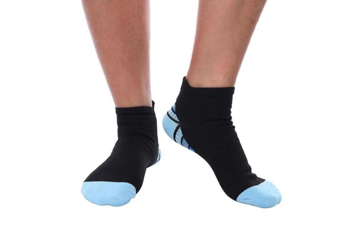 3Pcs Plantar Fasciitis Compression Socks Foot Sleeve Ankle Support Brace Achy-Blue+Pink+Grey