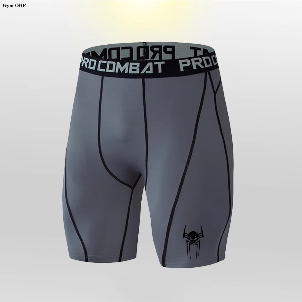 Men Compress Bodybuilding Shorts Fitness Compression Leggings Workout Inseam Outfit Male Muscle Alive Elastic Skinny Tights MMA