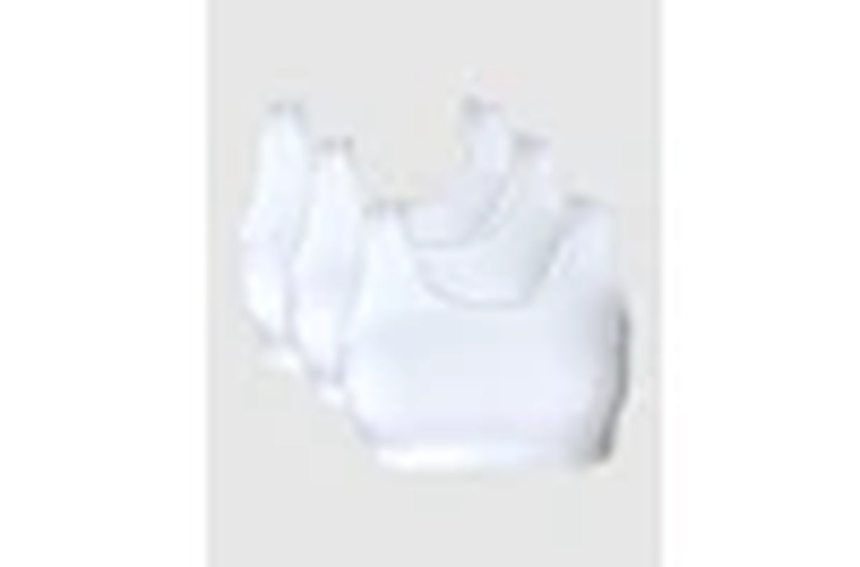 Bestform Wirefree Cotton Sports Crop Top Bra (3 Pack)