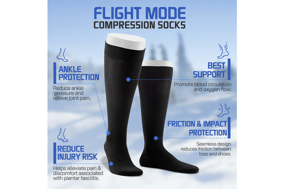 2 Pairs of Miracle Compression Socks - Medium