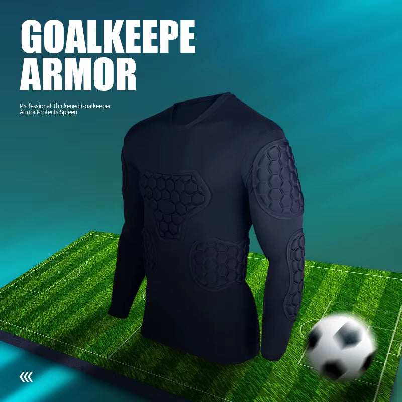 Professional Goalkeeper Armor Uniforms Football Goalkeeper Jerseys Thicken EVA Sponge Elbow Goalkeeper Sports Uniforms