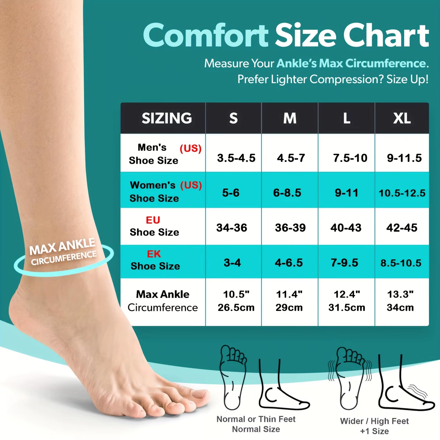 1Pair Ankle Compression Socks,Compression Foot Sleeves with Arch and Ankle Support,Open-Toe Design Neuropathy Socks