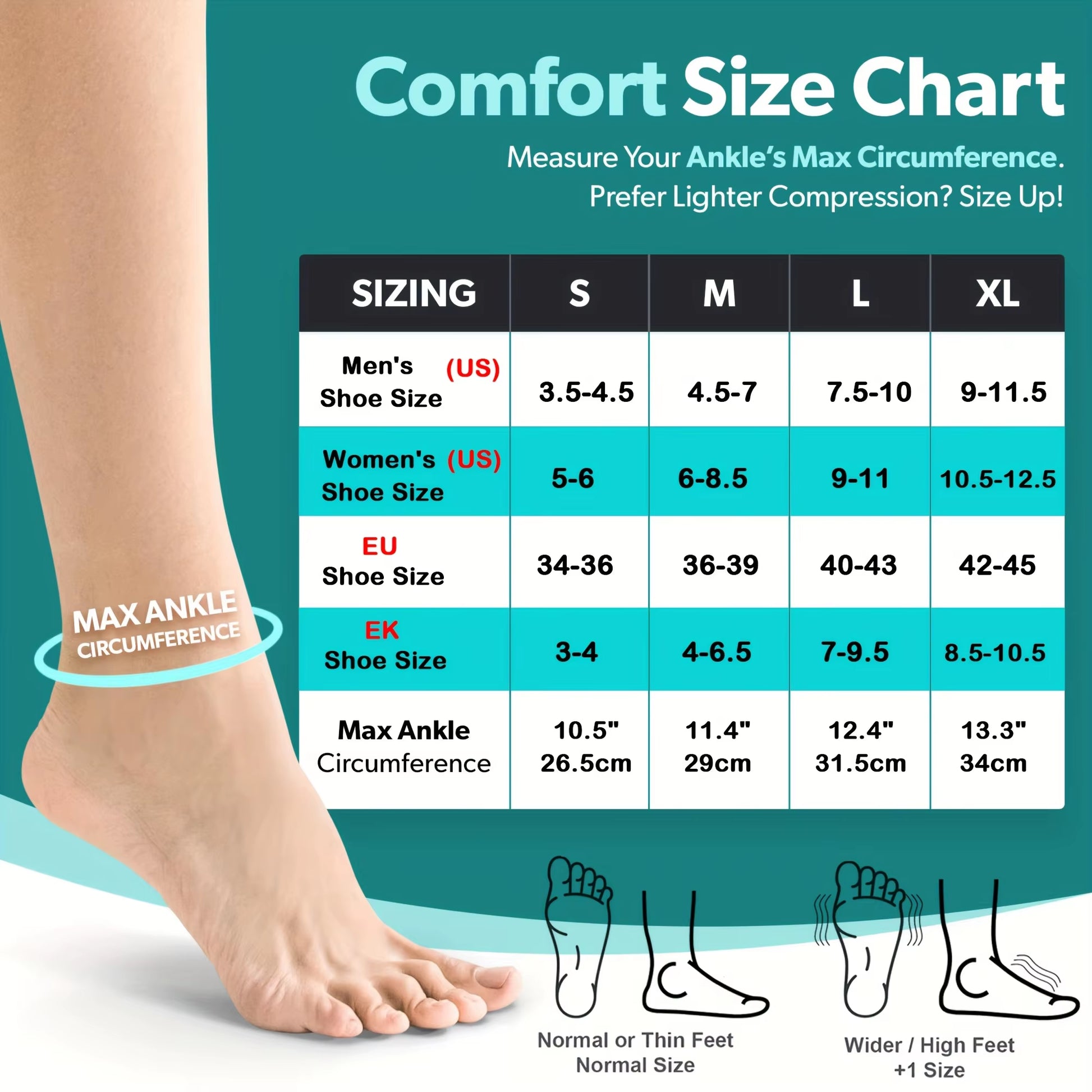 1Pair Ankle Compression Socks,Compression Foot Sleeves with Arch and Ankle Support,Open-Toe Design Neuropathy Socks