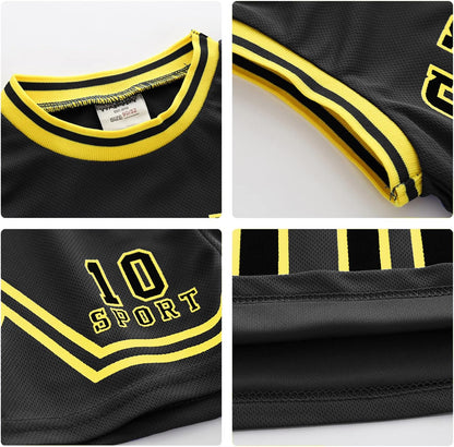 Kids Sports Shorts Sets Boys Jerseys Tracksuit 2 Piece Basketball Performance Tank Top and Mesh Shorts Set