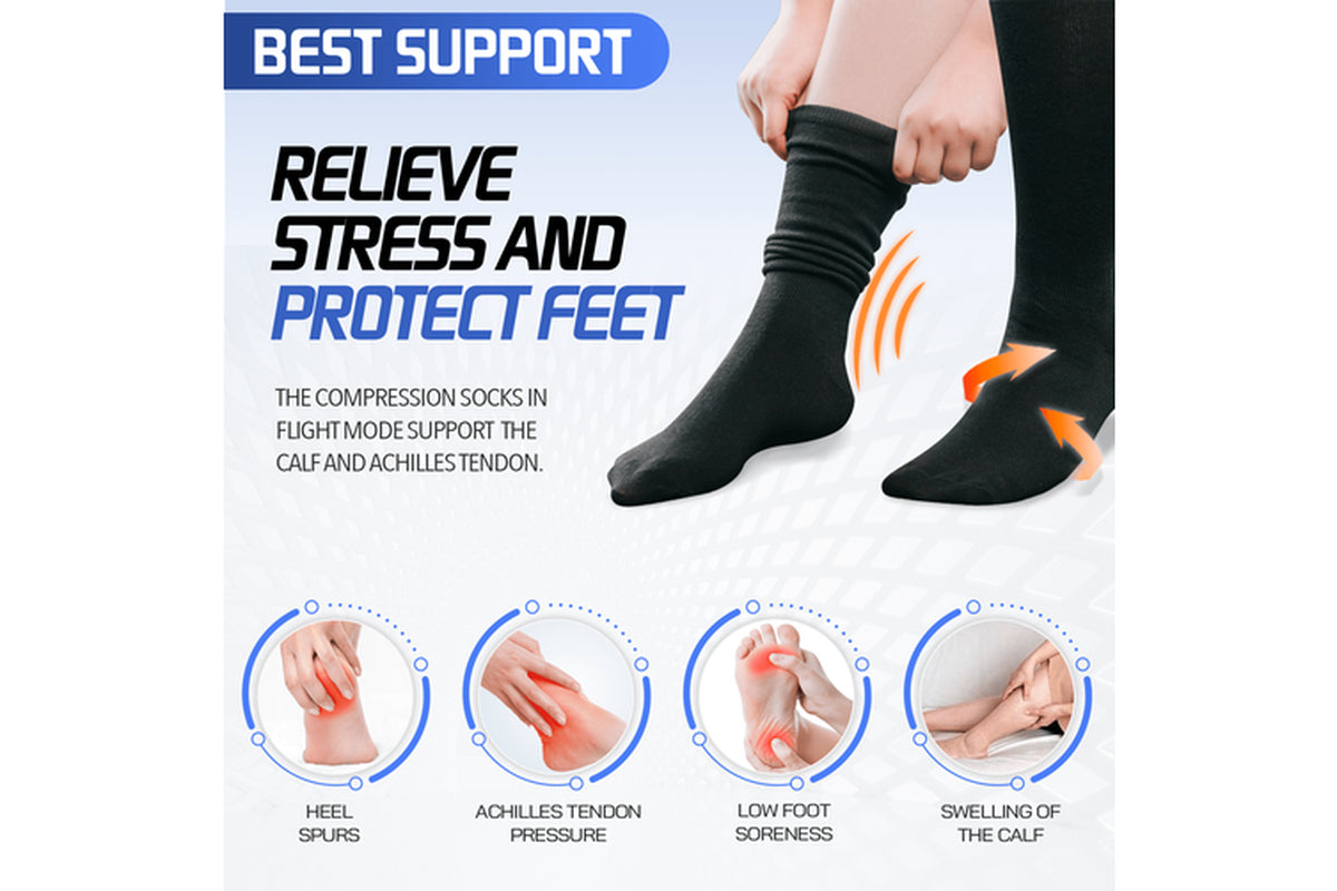 2 Pairs of Miracle Compression Socks - Large/Xl