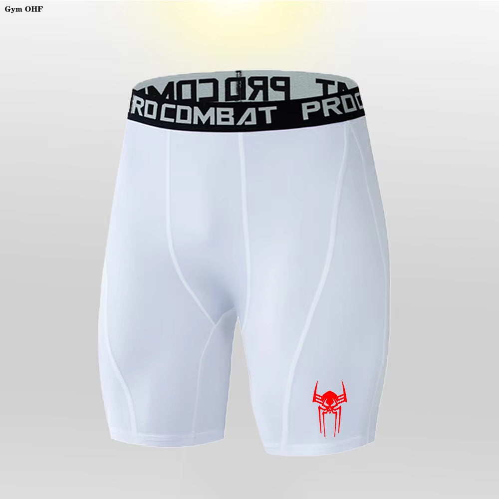 Men Compress Bodybuilding Shorts Fitness Compression Leggings Workout Inseam Outfit Male Muscle Alive Elastic Skinny Tights MMA